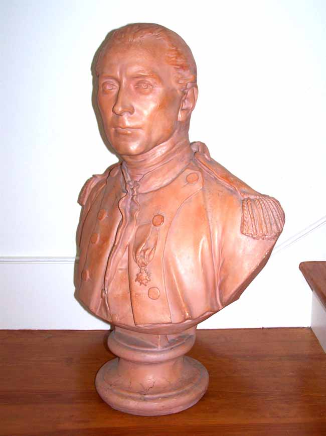 A fine and Rare 19th century Terracotta Bust of Capt. JOHN PAUL JONES — image 2